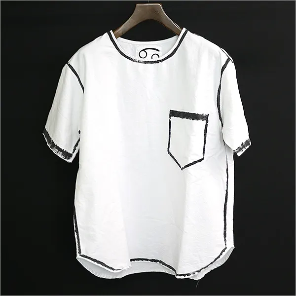 69 69 sixty nine 16SS ハンドペイント ビックポケットTシャツ