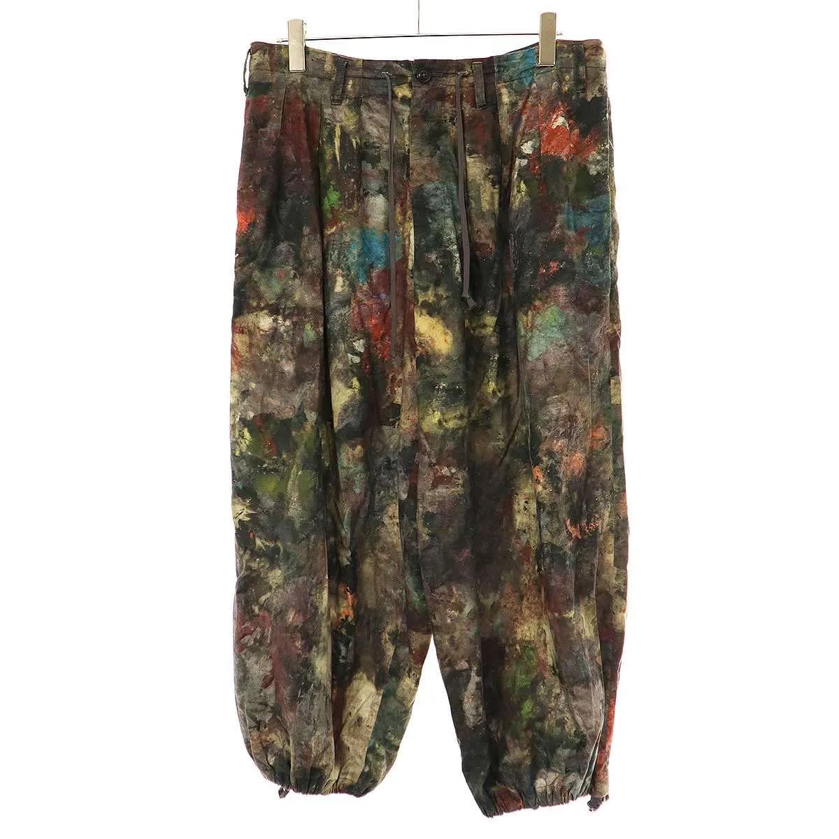 Yohji Yamamoto ヨウジヤマモト プールオム 18SS Paint Print Balloon Pants ペイントプリントバルーンパンツ