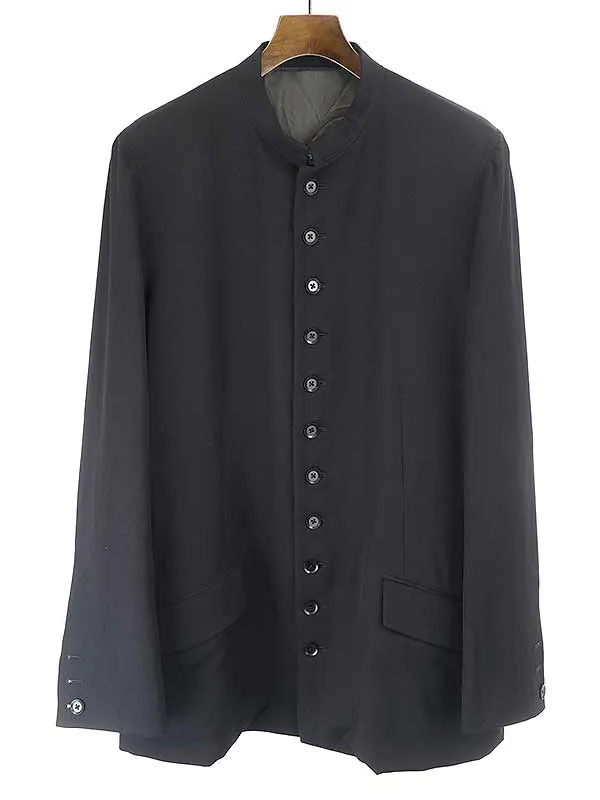 Yohji Yamamoto ヨウジヤマモトプールオム 15SS ウールギャバジンマオカラーリバーシブルジャケット