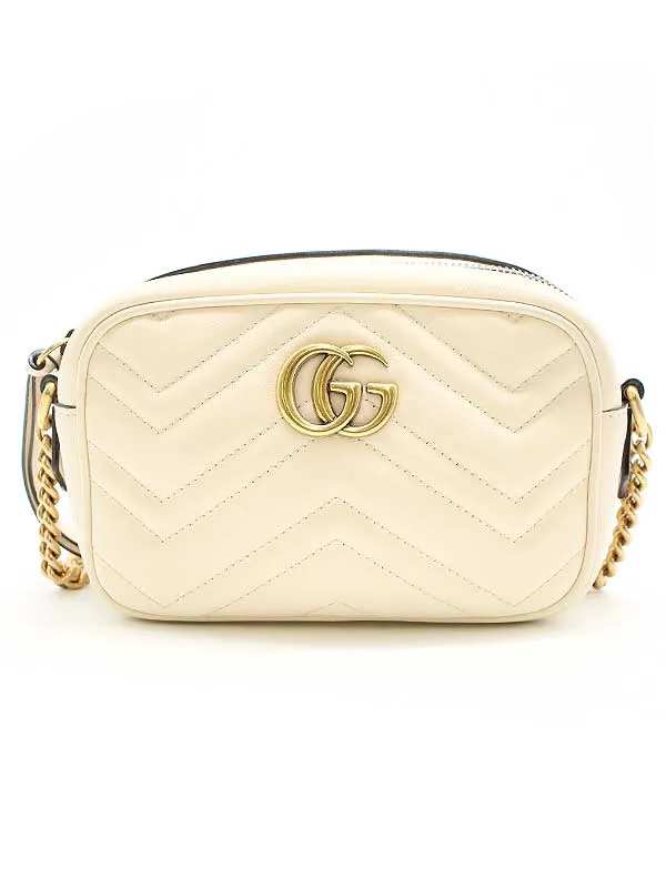 GUCCI グッチ GGマーモント キルティング ミニショルダーバッグバッグ