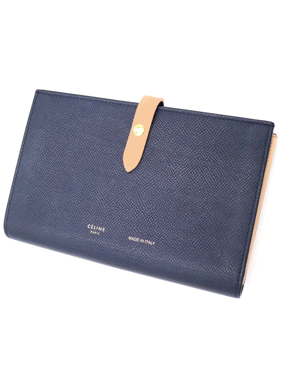 CELINE セリーヌ ストラップ レザーラージウォレット