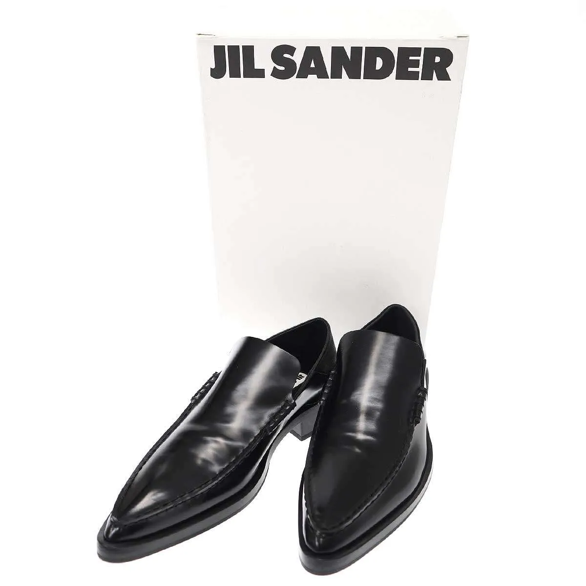 JIL SANDER ジルサンダー 23AW フラットモカシン レザーポインテッドトゥローファー