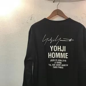 Yohji Yamamoto Yohji Yamamoto POUR HOMME 17SS STAFF PRINT LONG SLEEVE CUT SEW