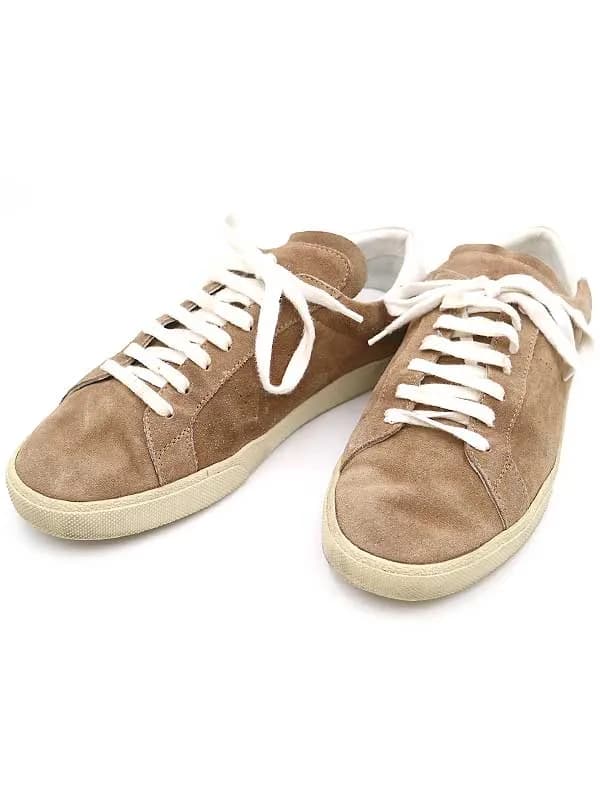 SAINT LAURENT サンローラン パリ 421570 スエードレザーローカットスニーカー