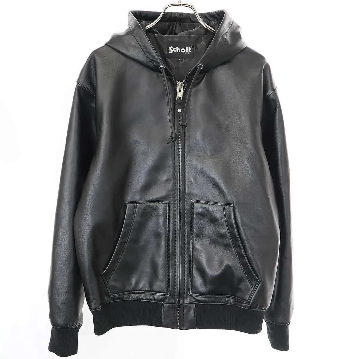 Schott ショット LEATHER FULLZIP PARKA フルジップレザーパーカーブルゾン 782-3950080