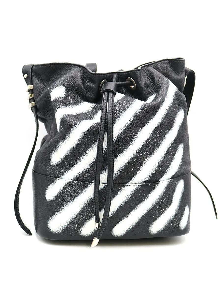 OFF-WHITE オフホワイト スプレーペイントレザーバッグ