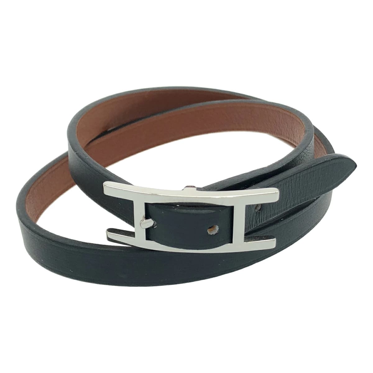 HERMES エルメス ビーアピ ドゥブルトゥール レザーブレスレット