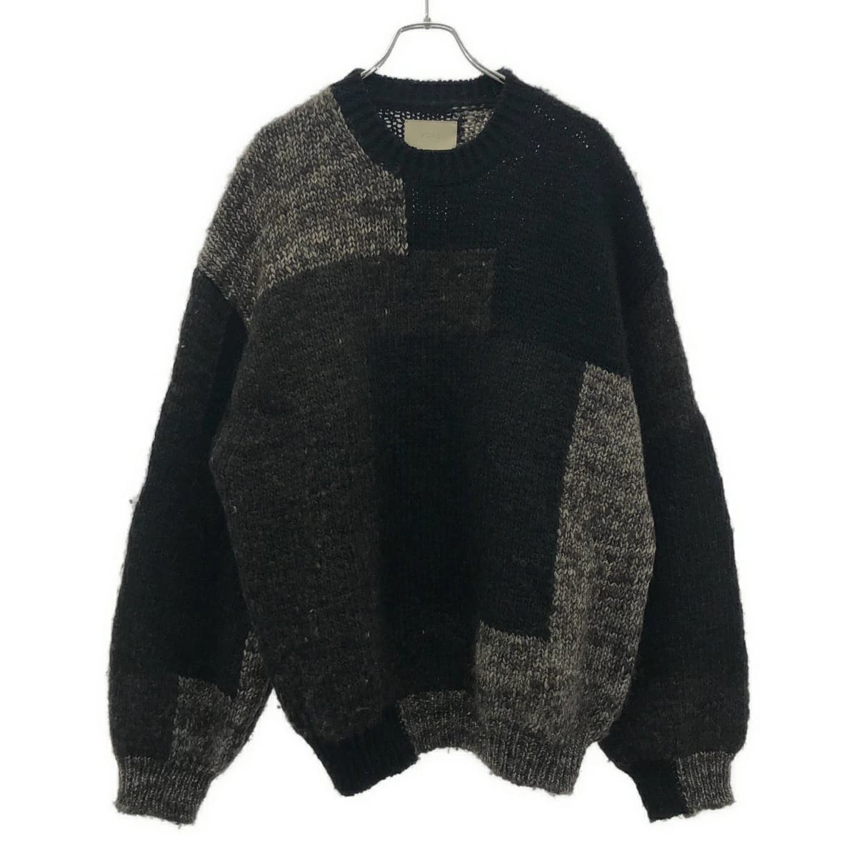 YOKE ヨーク 23AW INTARSIA BLOCKING CREWNECK SWEATER インターシャブロッキングクルーネックニットセーター