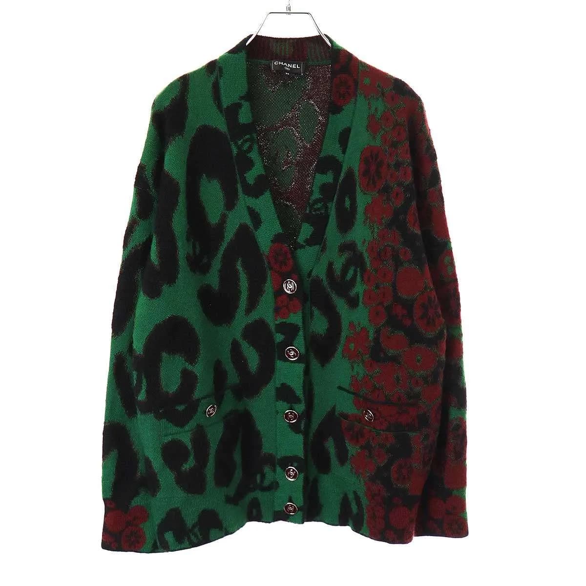 CHANEL シャネル 23AW レオパードカシミヤモヘアカーディガン P75362K10782