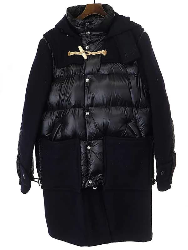 sacai サカイ × グローバーオール 18AW ダウンコンビダッフルコート