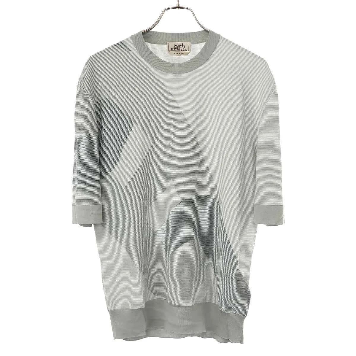 HERMES エルメス 25SS シェーヌ・ダンクル ビッグ・マイヨン ショートスリーブニットセーター