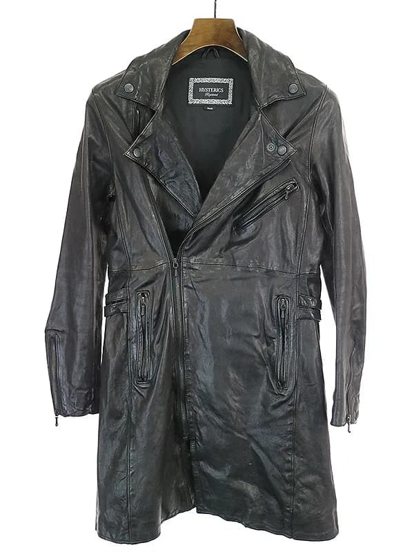 HYSTERIC GLAMOUR ヒステリックス ゴートレザーダブルライダースロングジャケット