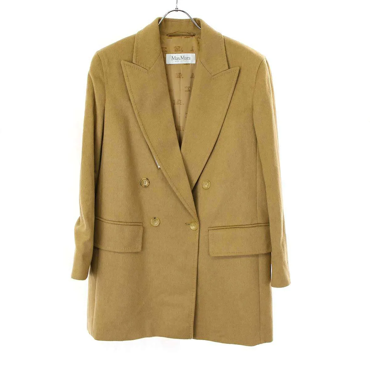 MAXMARA マックスマーラ キャメルウールダブルブレストジャケット 104608236