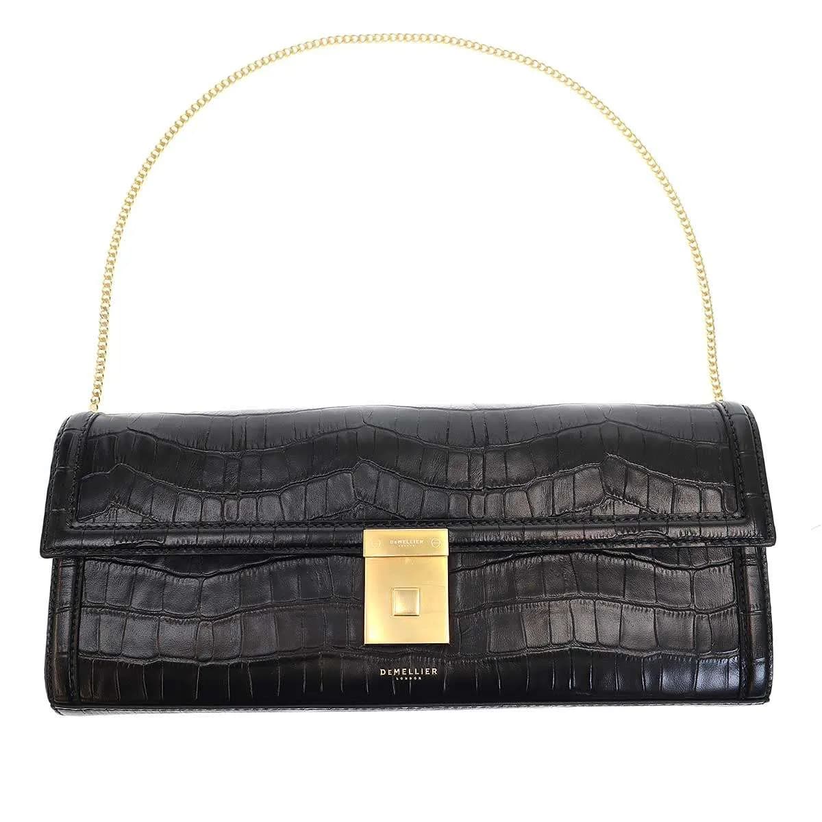 デメリエーロンドン PARIS CLUTCH BAG エンボスショルダークラッチバッグ