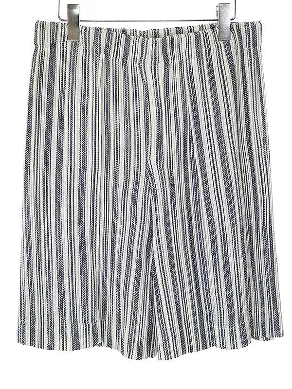 ISSEY MIYAKE オム プリッセ イッセイ ミヤケ 22SS LENO STRIPE ストライププリーツショートパンツ