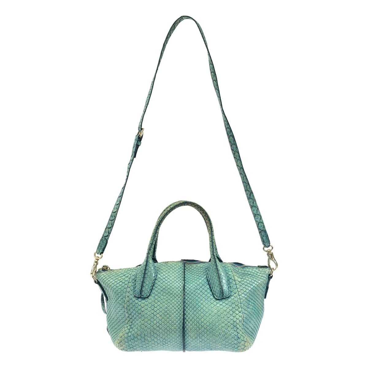 TOD'S トッズ D.D.Bag Medium 2WAY パイソンレザーショルダーバッグ