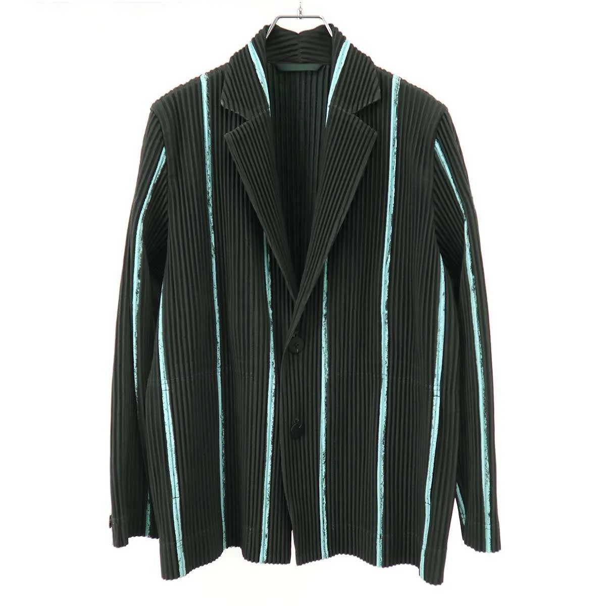 ISSEY MIYAKE オム プリッセ イッセイ ミヤケ 17SS ストライププリーツテーラードジャケット HP71JD134