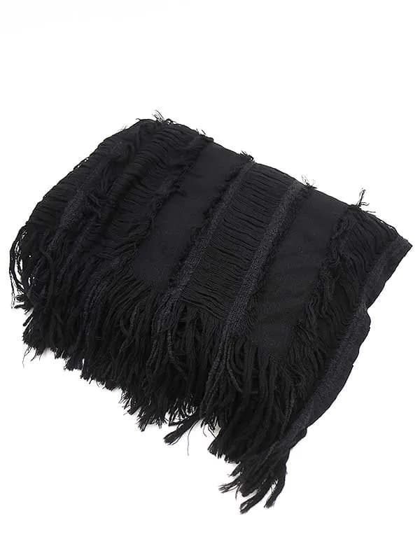 Yohji Yamamoto ヨウジヤマモト プリュスノアール 15AW 大判フリンジストール
