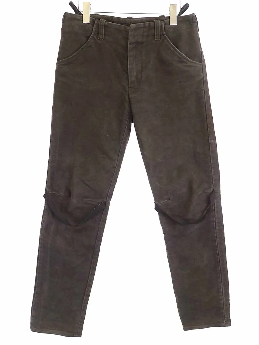 HELMUT LANG ヘルムート ラング ボンテージデザインベロアパンツ