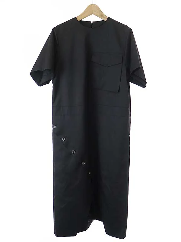 HYKE ハイク 16SS フラップポケット ショートスリーブウールワンピース