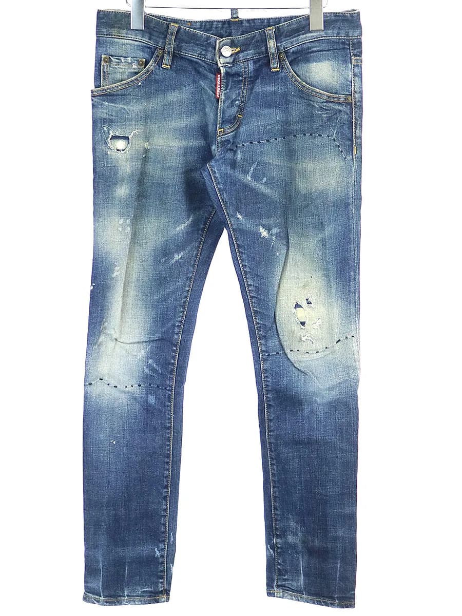 DSQUARED2 ディースクエアード 15AW CLEMENT JEANS ダメージ加工デニムパンツ