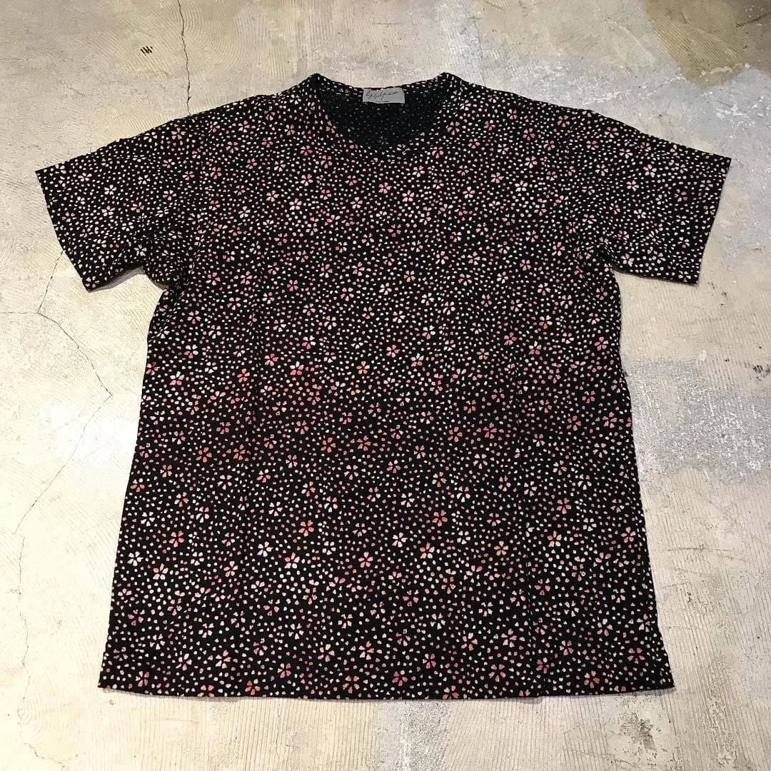Yohji Yamamoto Yohji Yamamoto POUR HOMME 12SS 桜抜染ラウンドネックTシャツ