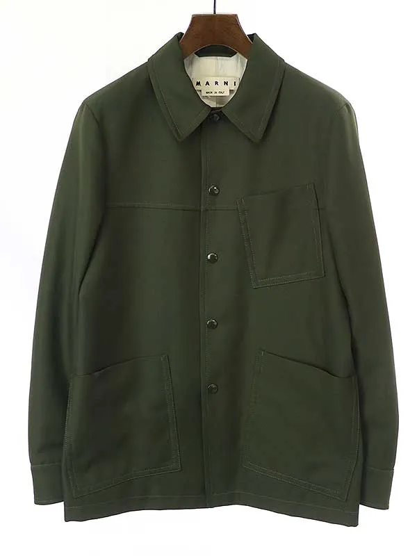 MARNI マルニ 17AW ポリエステルカバーオールジャケット