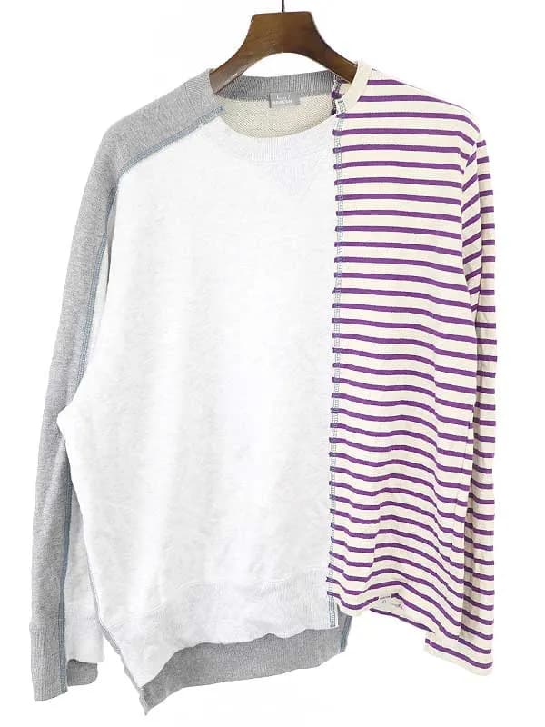 kolor カラービーコン 20SS switching sweat top ドッキングスウェットトレーナー