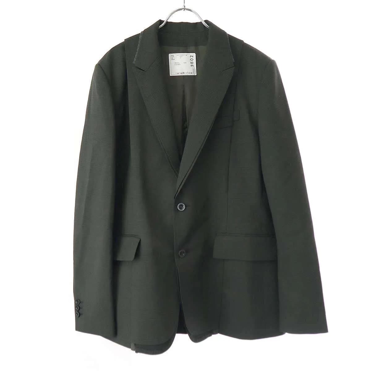 sacai サカイ 25AW グレンチェックテーラードジャケット