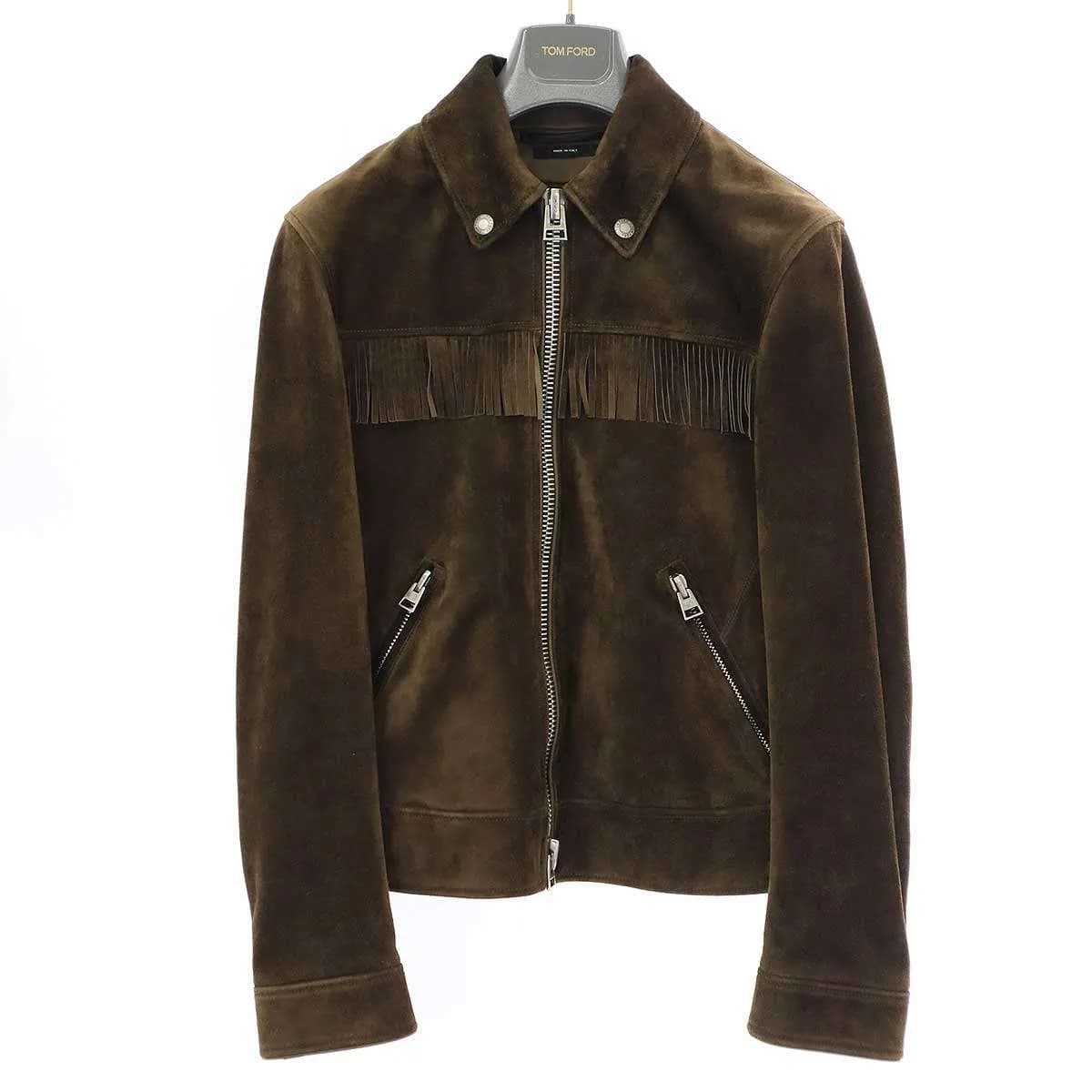 TOM FORD トム フォード 15SS フリンジ スエードレザージャケット