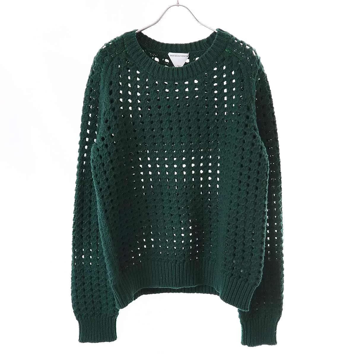 BOTTEGA VENETA ボッテガヴェネタ ウールケーブルメッシュニットセーター