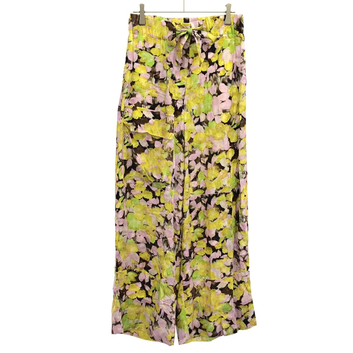 DRIES VAN NOTEN ドリスヴァンノッテン 23SS フラワーレーヨンベルテッドワイドパンツ
