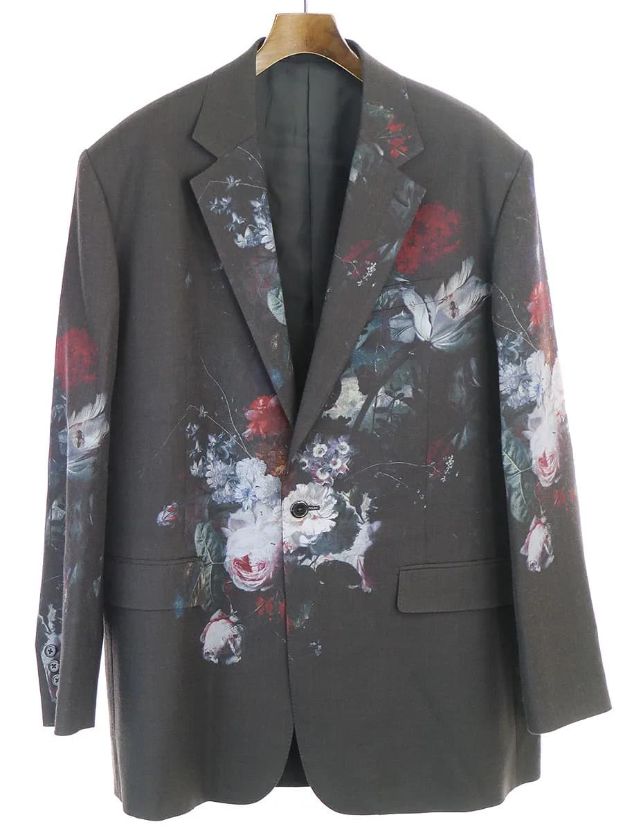 LAD MUSICIAN ラッドミュージシャン 19SS 1B BIG FLOWER JACKET ウールギャバジンビッグジャケット