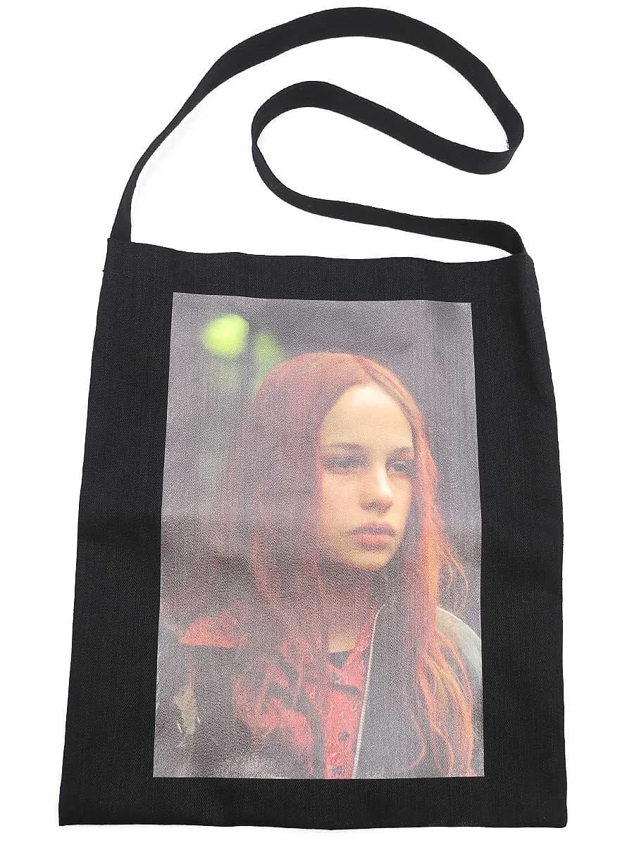 RAF SIMONS ラフシモンズ 18AW Christiane F. denim tote bag フォトプリントショルダーバッグ