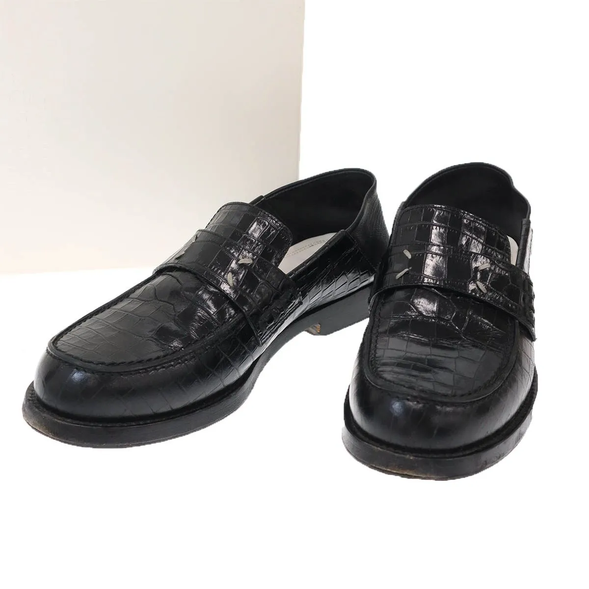 Maison Margiela メゾン マルジェラ クロコエンボス レザーローファーシューズ S58WR0090