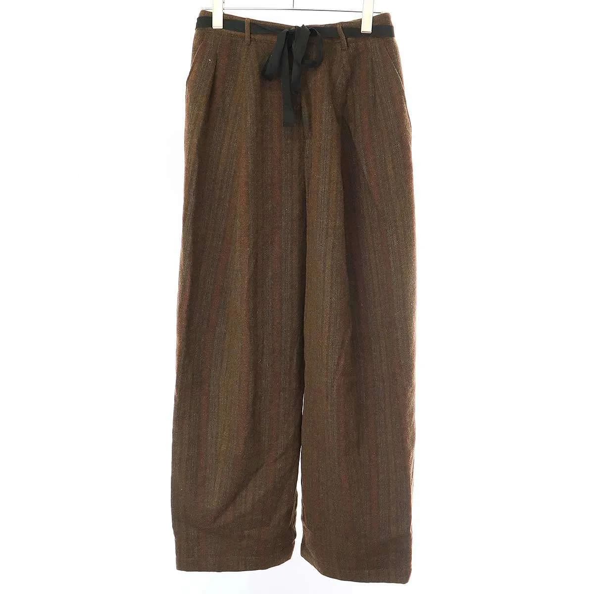 ANN DEMEULEMEESTER アンドゥムルメステール 20AW RIMSKY FOREST TROUSERS ワイドレッグトラウザーパンツ