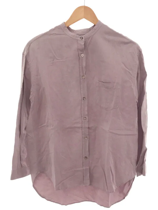 nest robe ネストローブ 18SS バンドカラーペーパーダンガリー シャツ ピンク