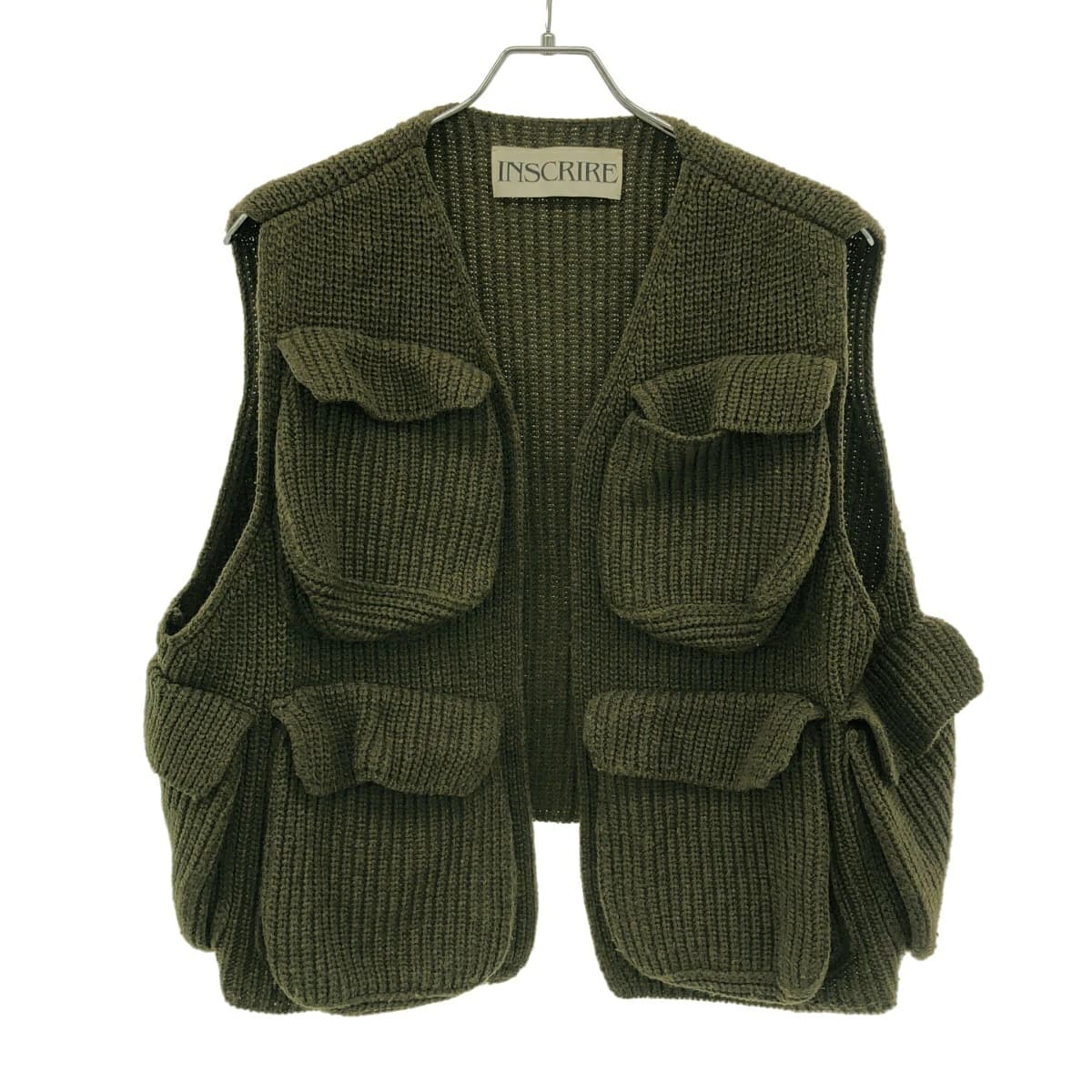 INSCRIRE アンスクリア 23AW Wool Jersey Field Vest ウールジャージーフィールドニットベスト I23AW-BZ03