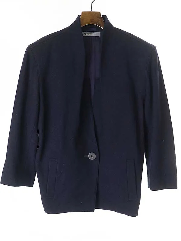 ISSEY MIYAKE イッセイミヤケ 筆タグ 80's カラーレス2Bウールジャケット