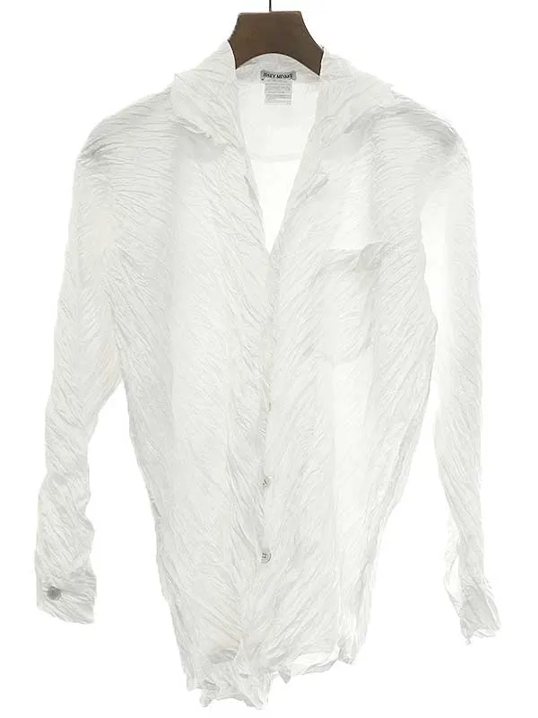 ISSEY MIYAKE イッセイミヤケ 2003AW シワ加工ポリエステルジャケット