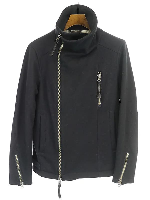 Vivienne Westwood ヴィヴィアンウエストウッド マン 14AW ジップアップメルトンウールライダースジャケット