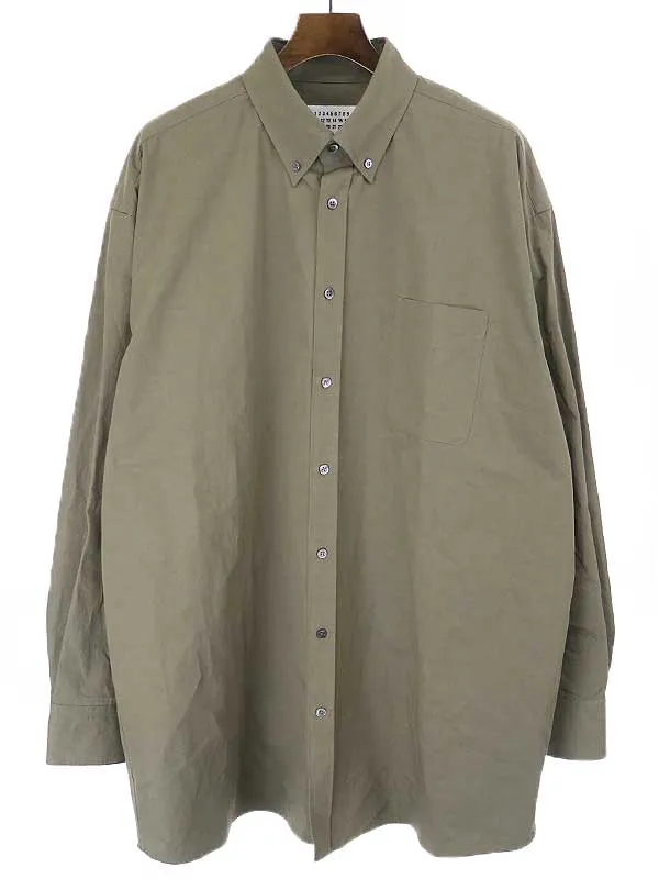 Maison Margiela メゾンマルタンマルジェラ10 20AW COTTON POPELINE OVER FIT SHIRT コットンポプリンオーバーサイズB.Dシャツ
