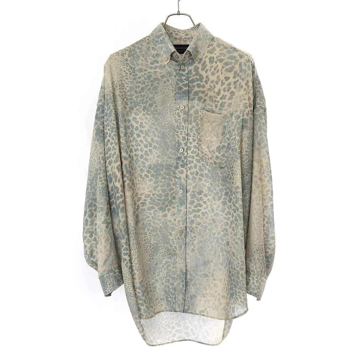 BALENCIAGA バレンシアガ 24SS Leo Bleached Oversized Shirt レオパードオーバーサイズシャツ 773300 TPL77