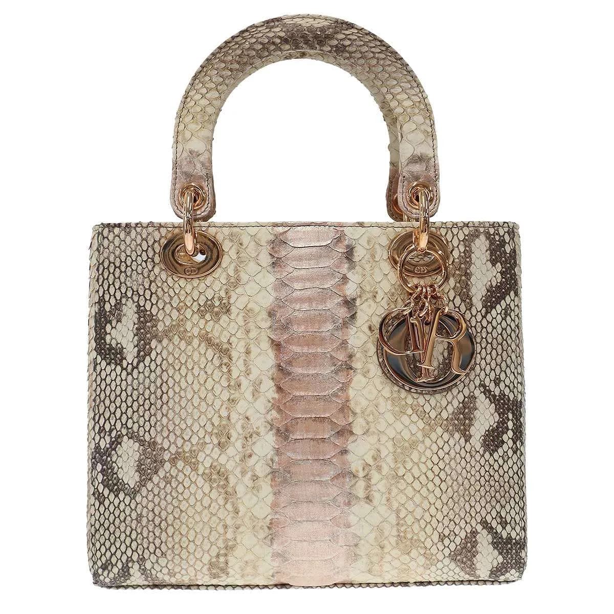 Christian Dior クリスチャンディオール レディ・ディオール パイソンレザーショルダーバッグ