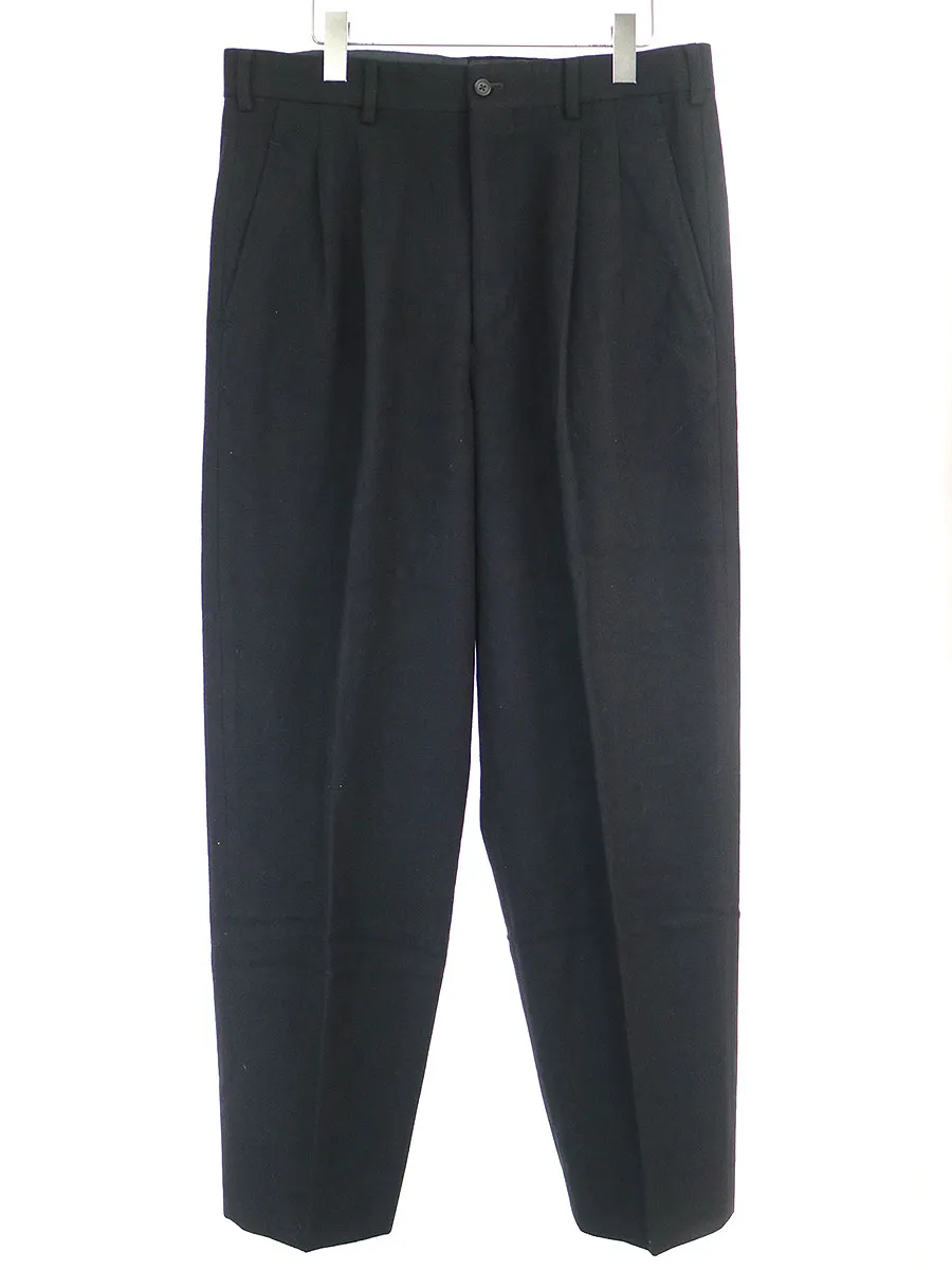 Yohji Yamamoto ヨウジヤマモト プール オム 2タックウールワイドスラックスパンツ