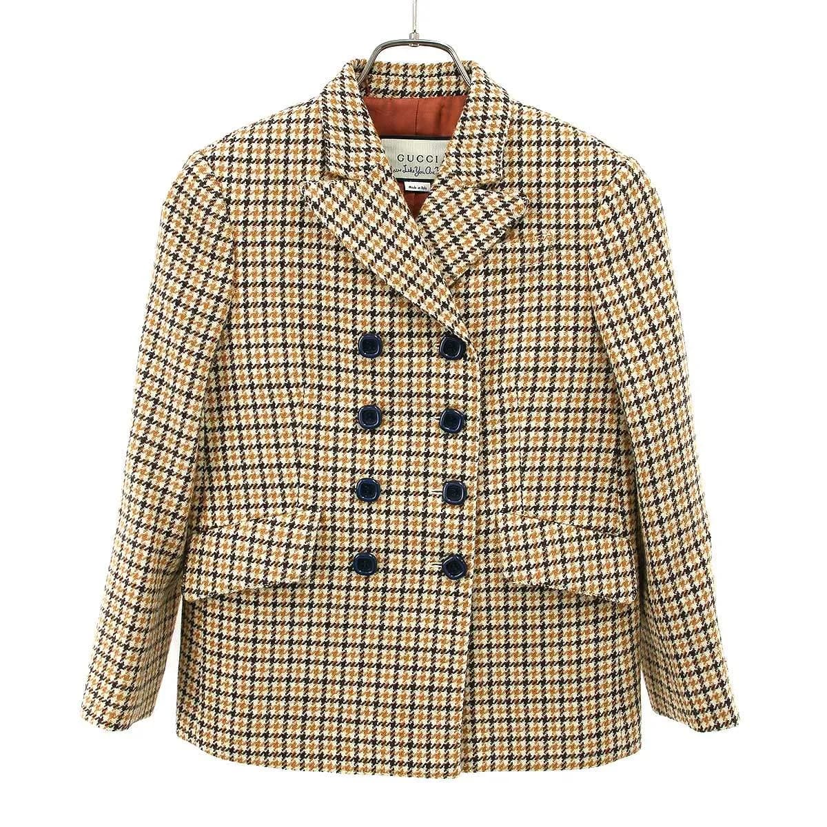 GUCCI グッチ ハウンドトゥーススクエアダブルボタンジャケット 633345