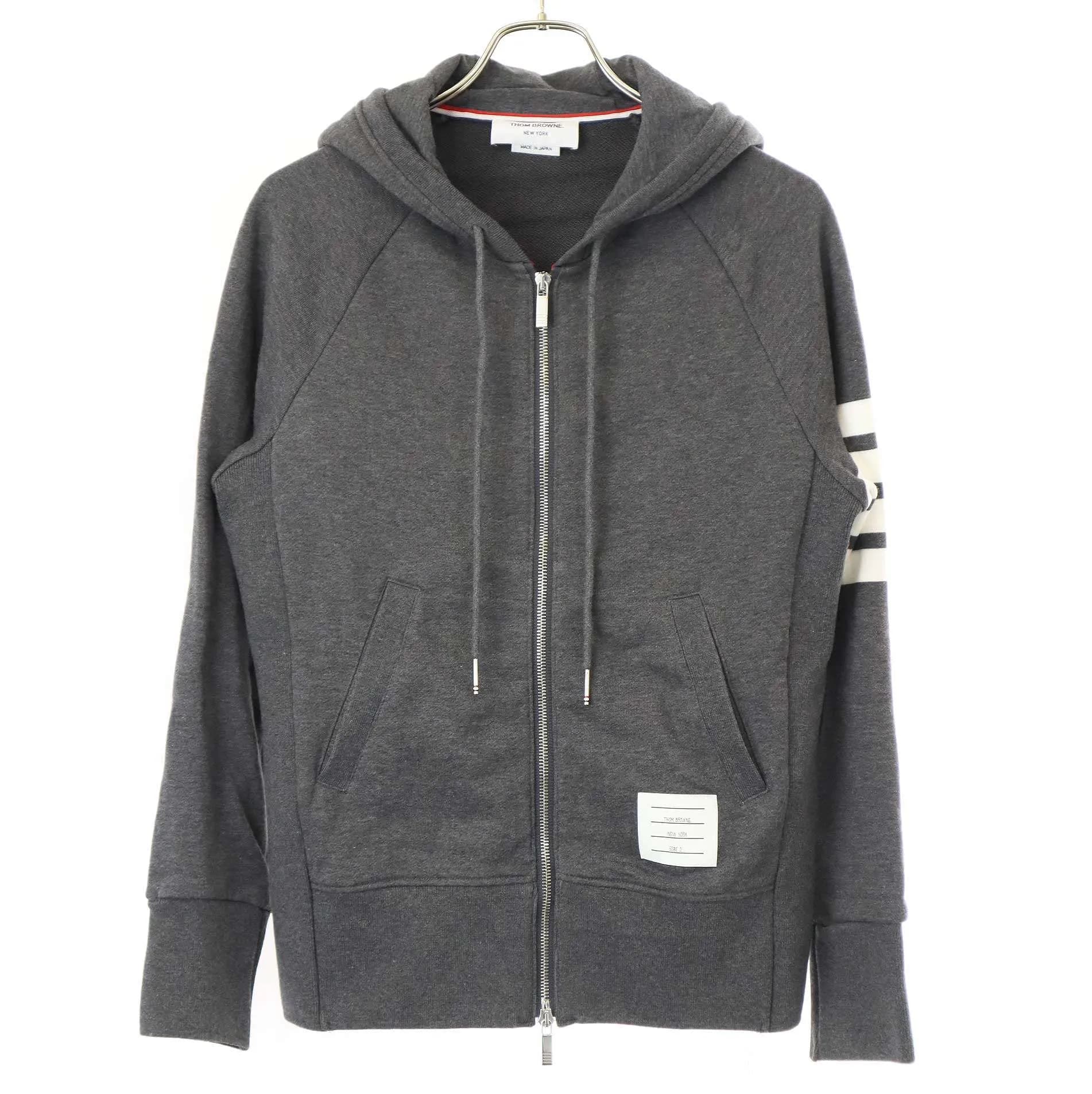 THOM BROWNE トム ブラウン 4BAR ジップアップパーカー