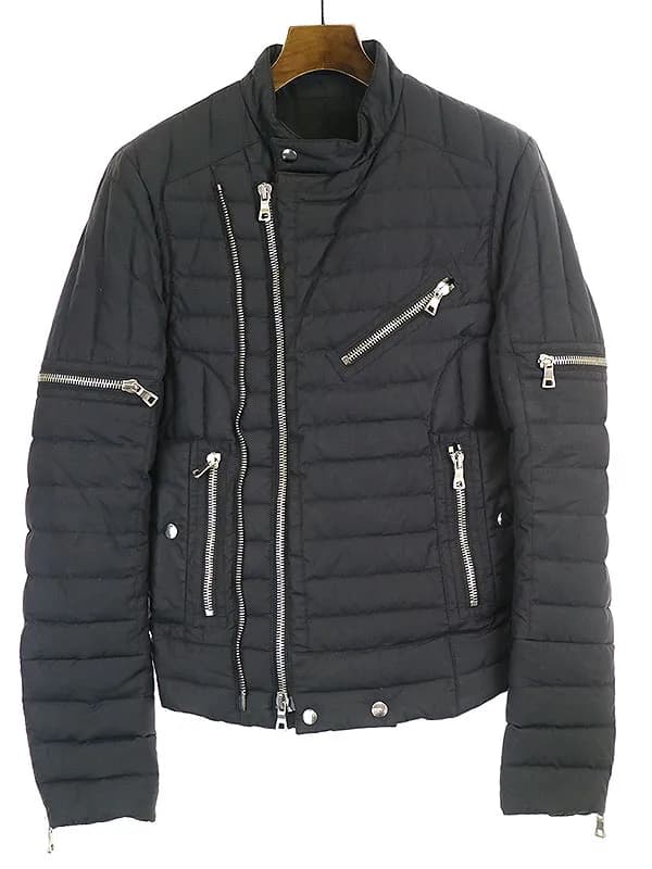 BALMAIN HOMME バルマン オム 15AW キルティングダウンライダースジャケット