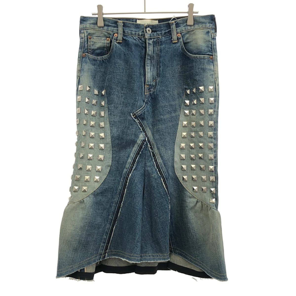 JUNYA WATANABE ジュンヤワタナベコムデギャルソンデニム 15AW スタッズデニムスカート XP-S002