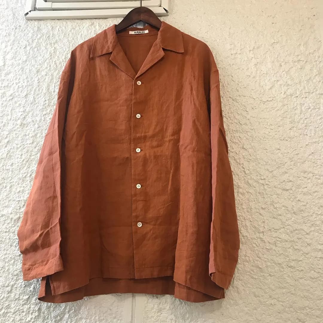 AURALEE AURALEE 18SS LINEN GABARDINE OVER SHIRTS